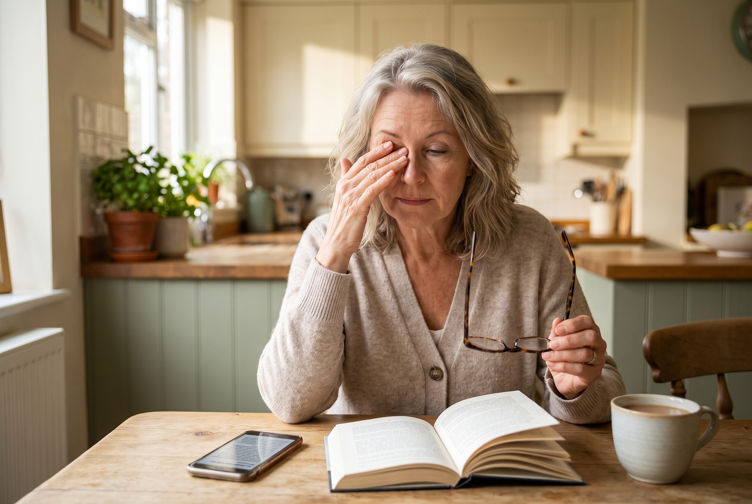 Adult over 50 thinking about long term eye health